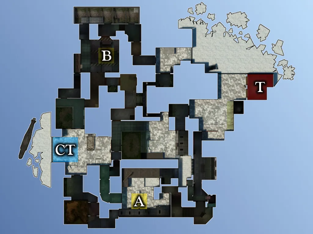 Скриншот  Карта «de_invictus_v12» для CS 1.6: Тактический анализ и детали