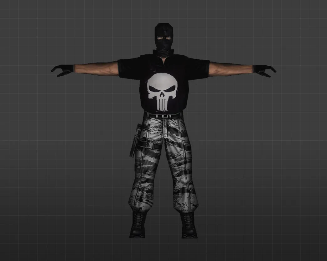 Скриншот Модель «Футболка Карателя» для CS 1.6 — Идеальный выбор для игроков