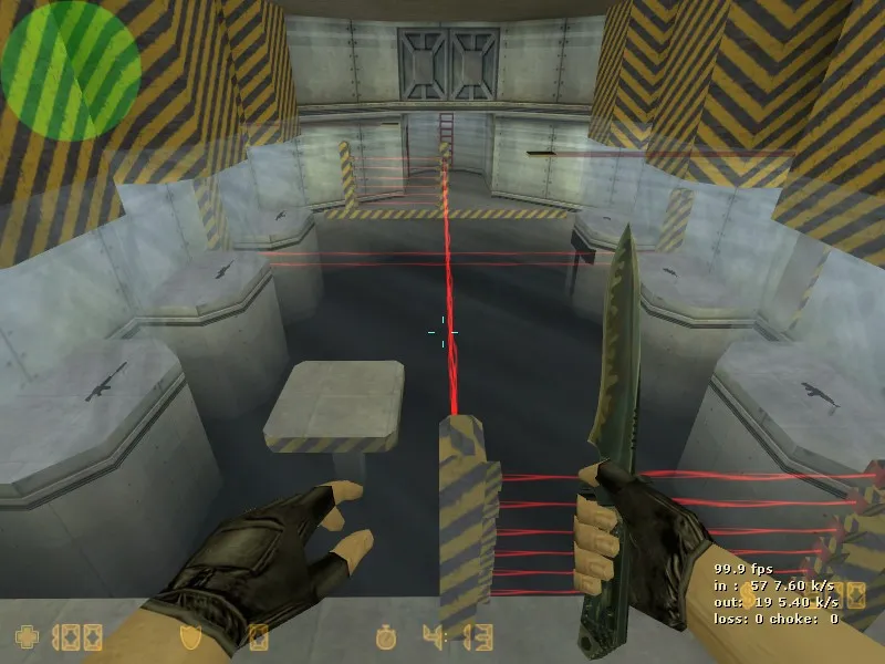 Скриншот  deathrun_taringacs_laserspace — карта deathrun для CS 1.6: ловушки, лазеры, точки и подсказки для игры