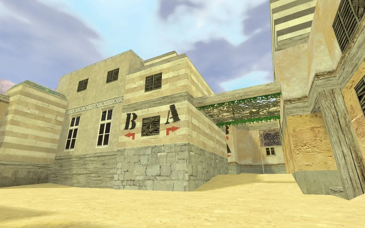 Скриншот  Карта de_hell_2013 для CS 1.6: точки, раунды, .nav, оптимизация и настройка ботов