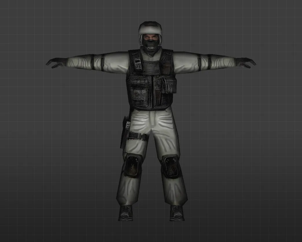 Скриншот Модель 'Снежный спецназ' для CS 1.6 - Перекрашенные модели игроков