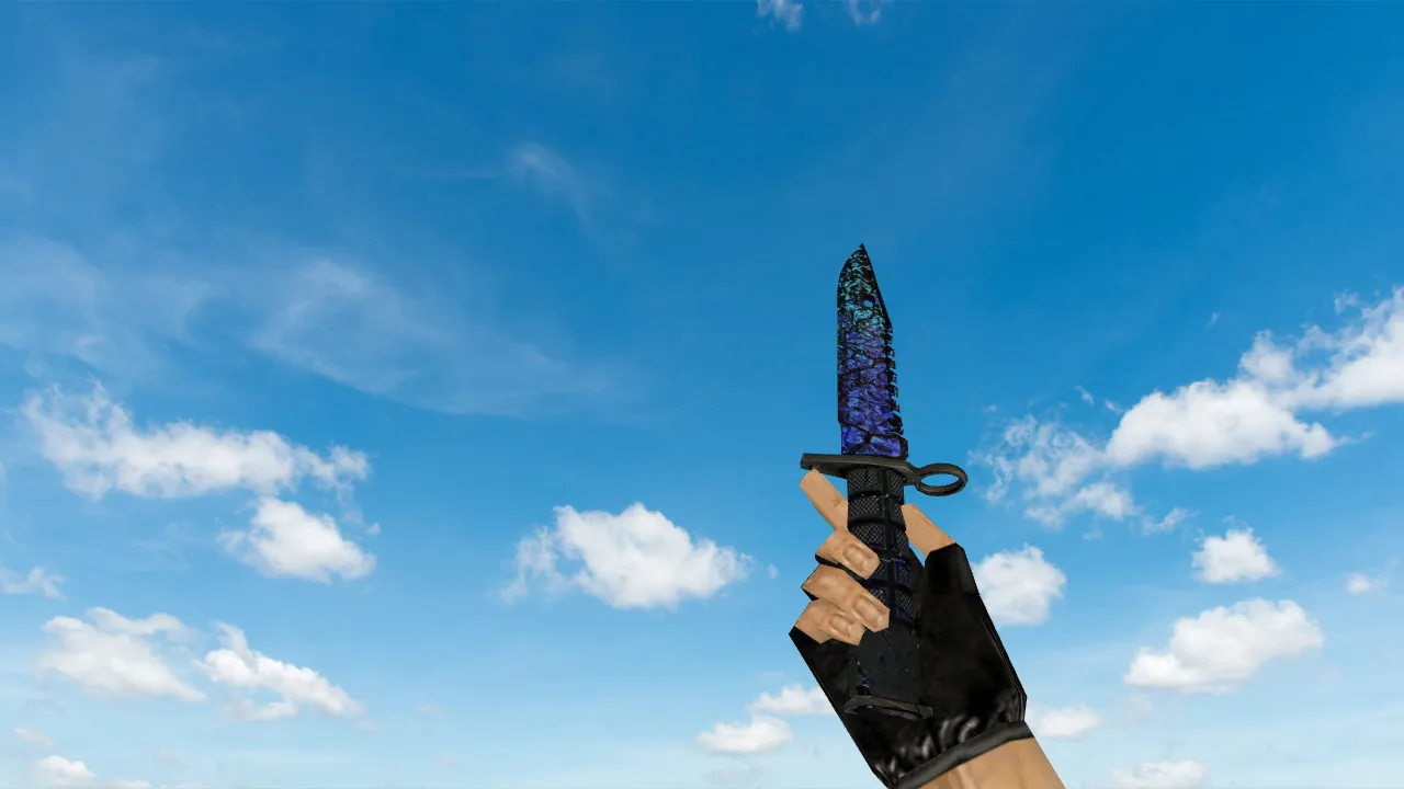 Скриншот Модель ножа v_, p_, w_ «Штык-нож М9 Water BreakOut» для CS 1.6: звуки, анимация осмотра, текстуры