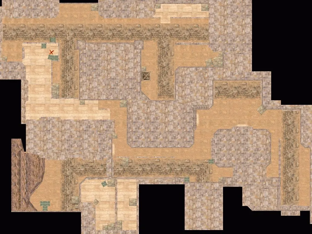 Скриншот  de_dust2_3v3 для CS 1.6: баланс сторон, точки, .nav и оптимизация карты