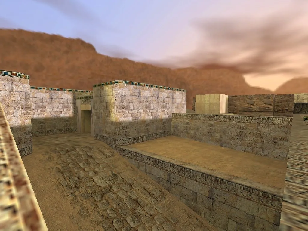 Скриншот de_egypt для CS 1.6: тактика за CT и T, точки, .nav для ботов, оптимизация wpoly/epoly