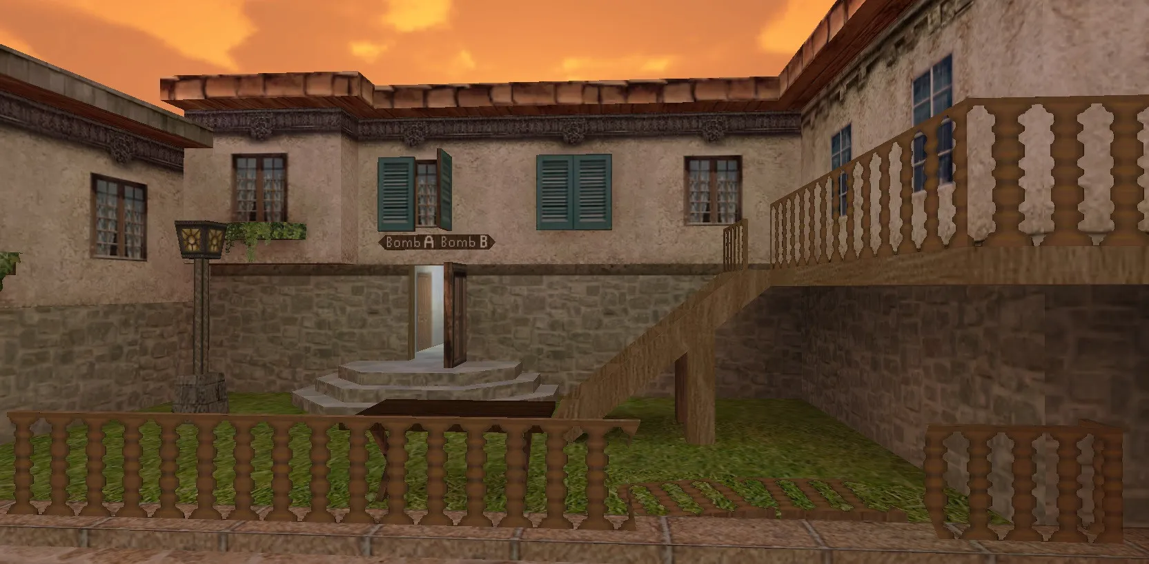 Скриншот  Карта de_mediterranee для CS 1.6 – тактические особенности и детали