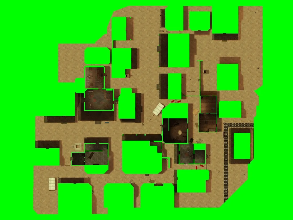 Скриншот  Карта de_wanted для CS 1.6: Тактика и особенности