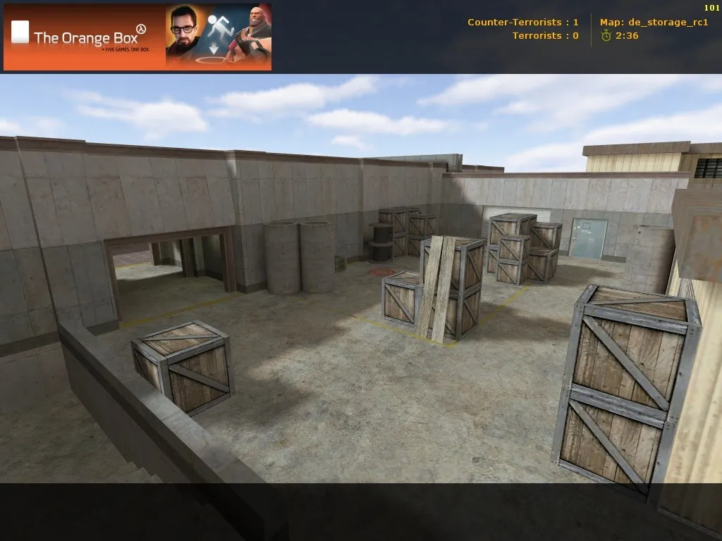 Скриншот  Карта de_storage_rc1 для CS 1.6: тактический обзор и особенности