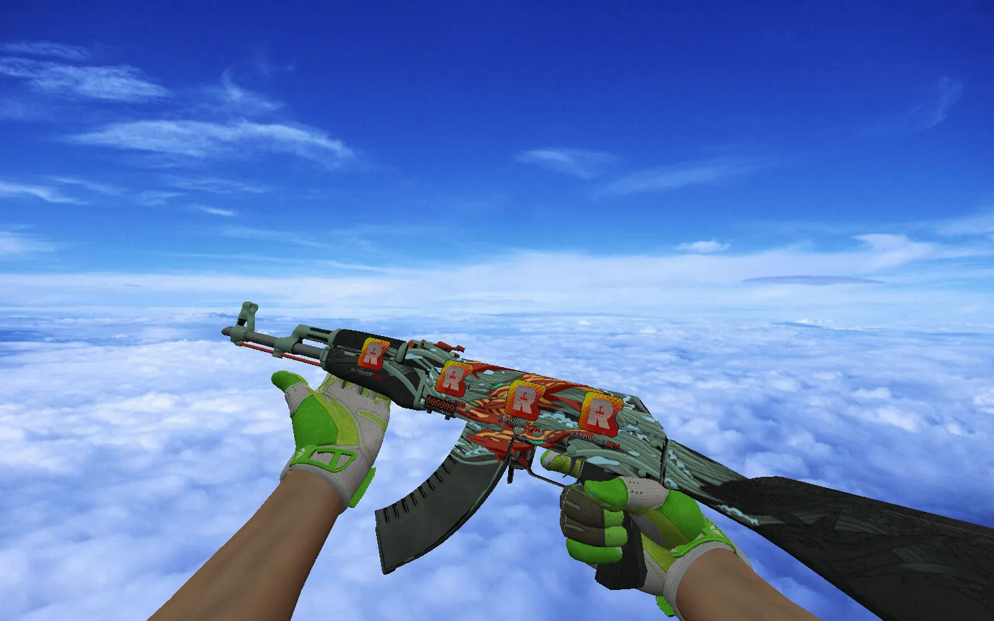 Скриншот StatTrack АК-47 Аквамариновая месть + Reason Holo — модель v_, p_, w_ для CS 1.6 с правильными звуками и анимацией