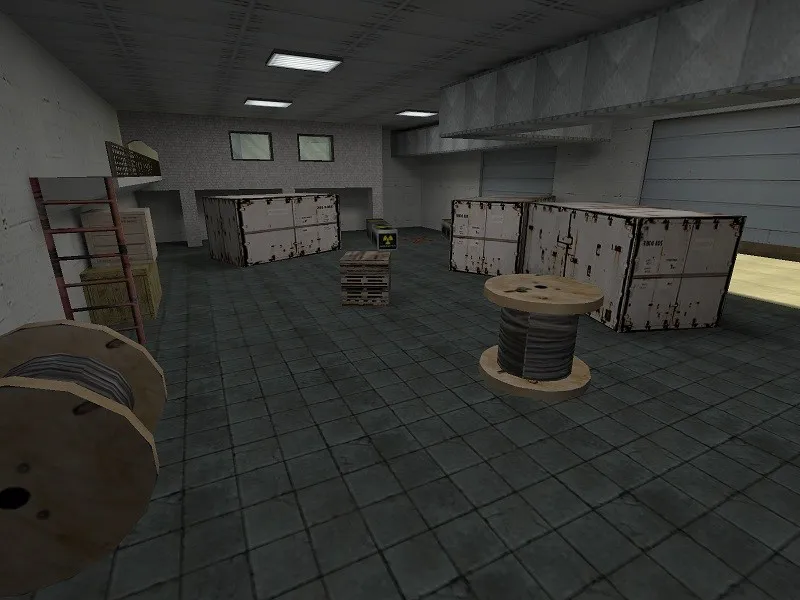 Скриншот  Карта de_castordepot_v2 для CS 1.6: точки, ротации, .nav и оптимизация под 100k рейты