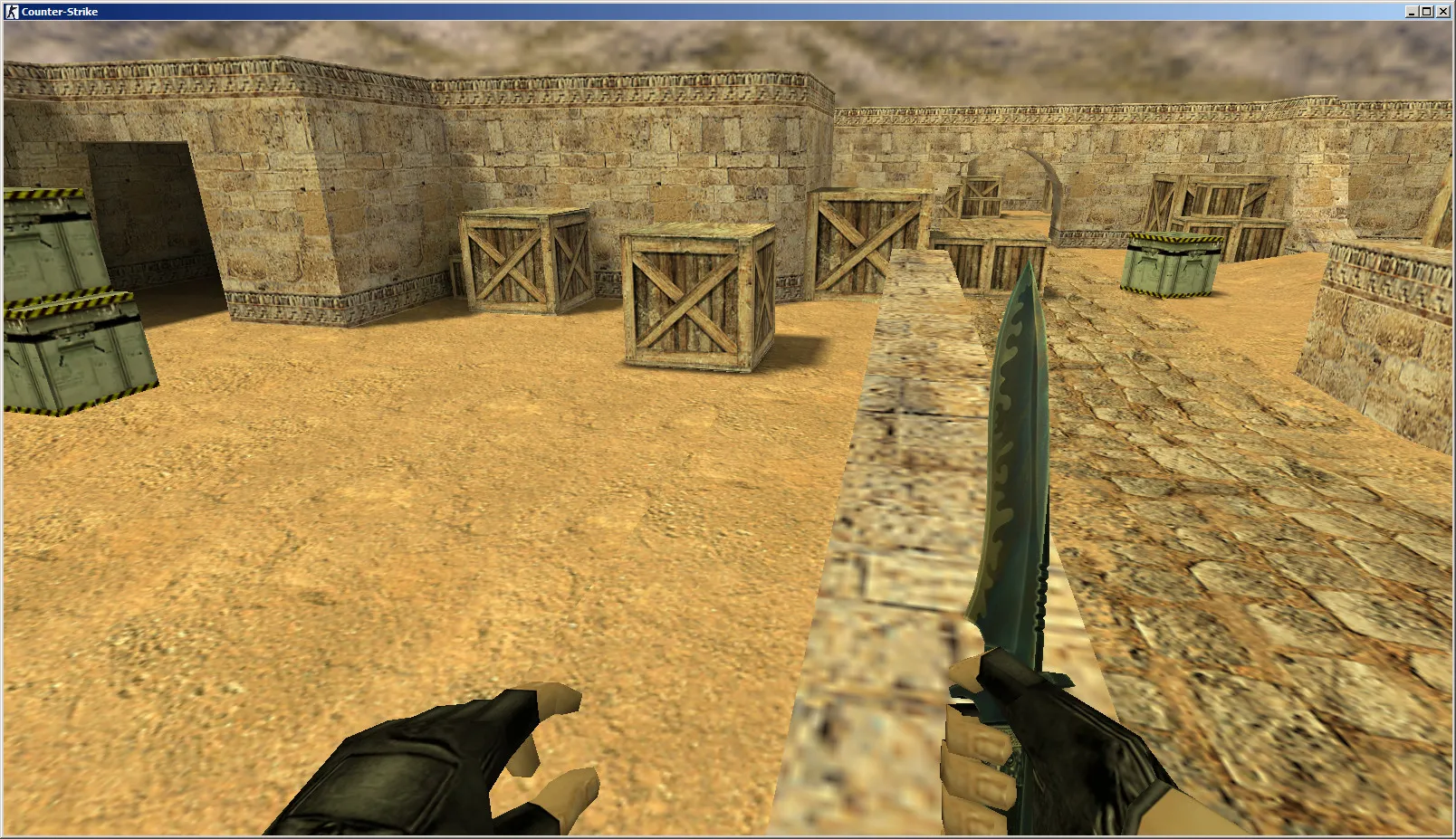 Скриншот  de_dust_bnd для CS 1.6: карта, точки для Т и КТ, bnd-стиль, .nav и оптимизация wpoly/epoly