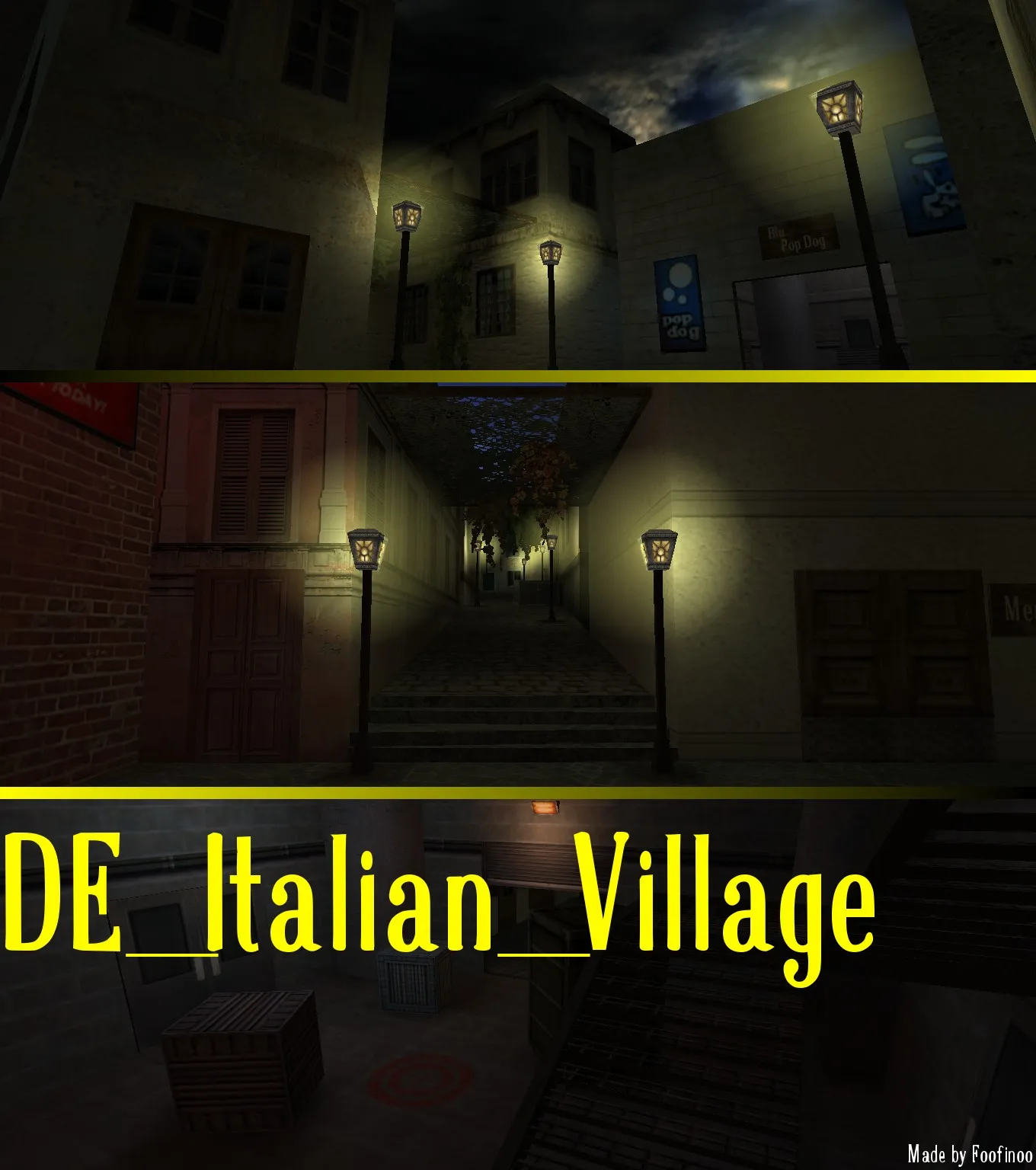 Скриншот  Карта de_italian_village для CS 1.6 - Тактические возможности и баланс