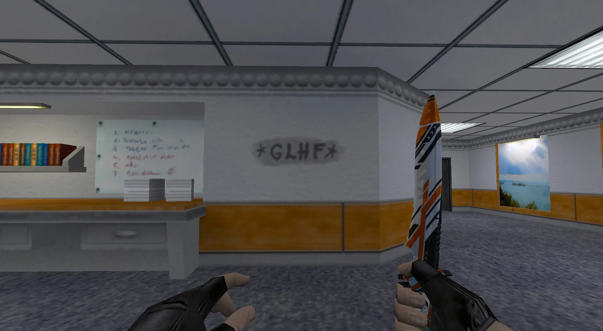 Скриншот Граффити «Удачи» для CS 1.6 - Поддержите команду в бою!