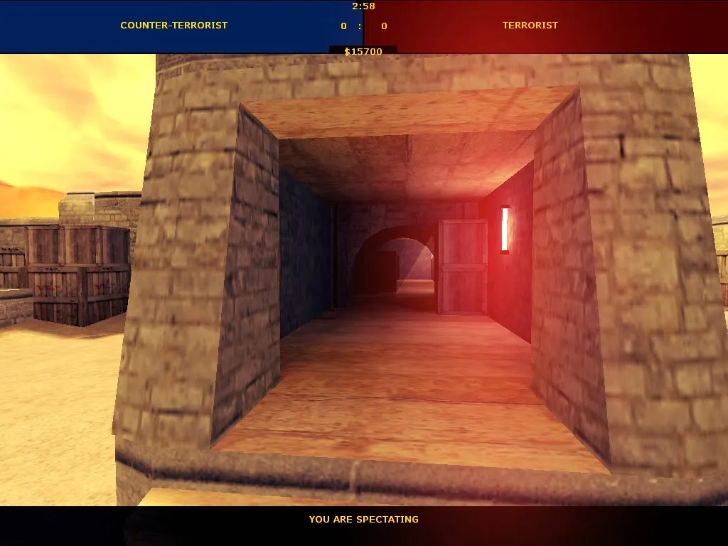 Скриншот de_dust2on2 для CS 1.6: баланс сторон, точки на A/B и боты с .nav