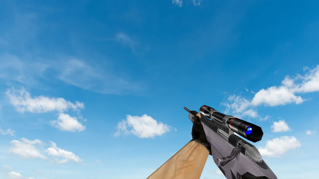 Скриншот  Пак моделей оружия «Default Weapons Chromed» для CS 1.6: v_, p_, w_ модели, звуки, анимация осмотра и текстуры