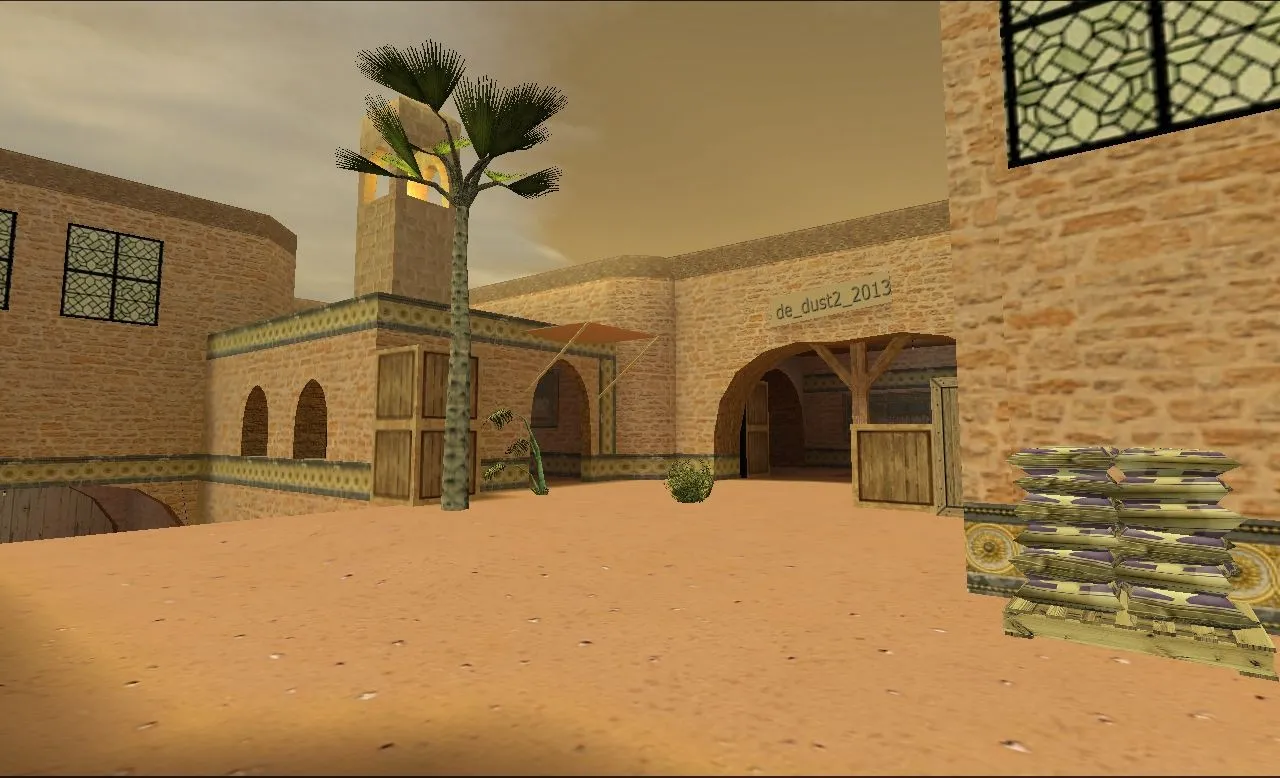 Скриншот  de_dust2_2013_final карта для CS 1.6: баланс сторон, точки под респ, .nav и оптимизация