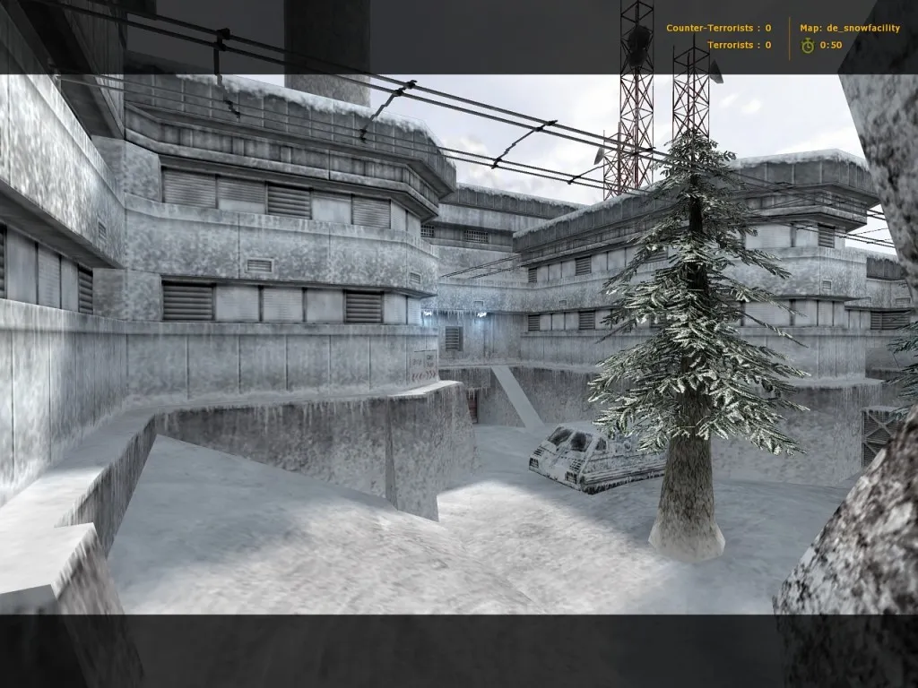 Скриншот  Карта de_snowfacility для CS 1.6 — Подробный обзор и тактика