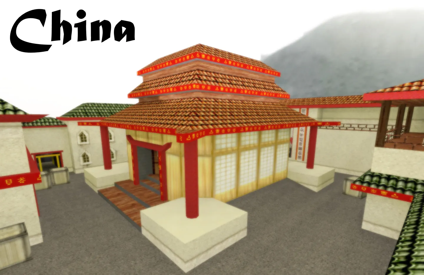 Скриншот  de_china карта для CS 1.6: тактика за CT/T, точки, .nav для ботов, оптимизация wpoly/epoly и советы по установке