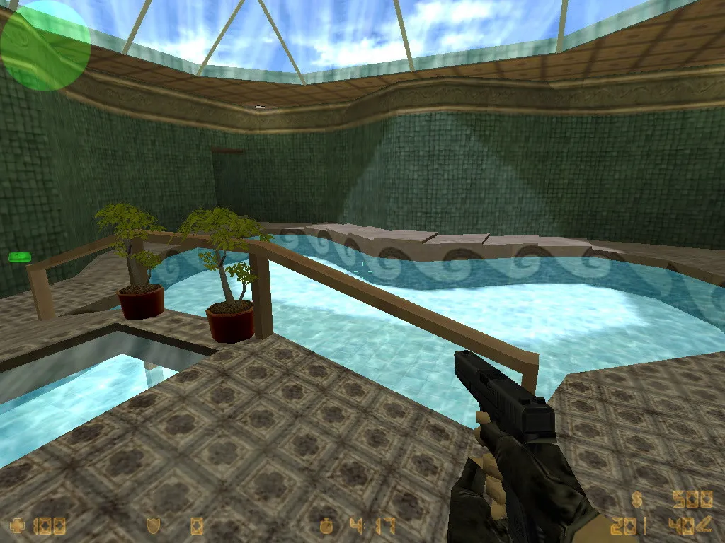 Скриншот  Карта de_healthspa для CS 1.6: точки, маршруты, .nav и оптимизация wpoly/epoly