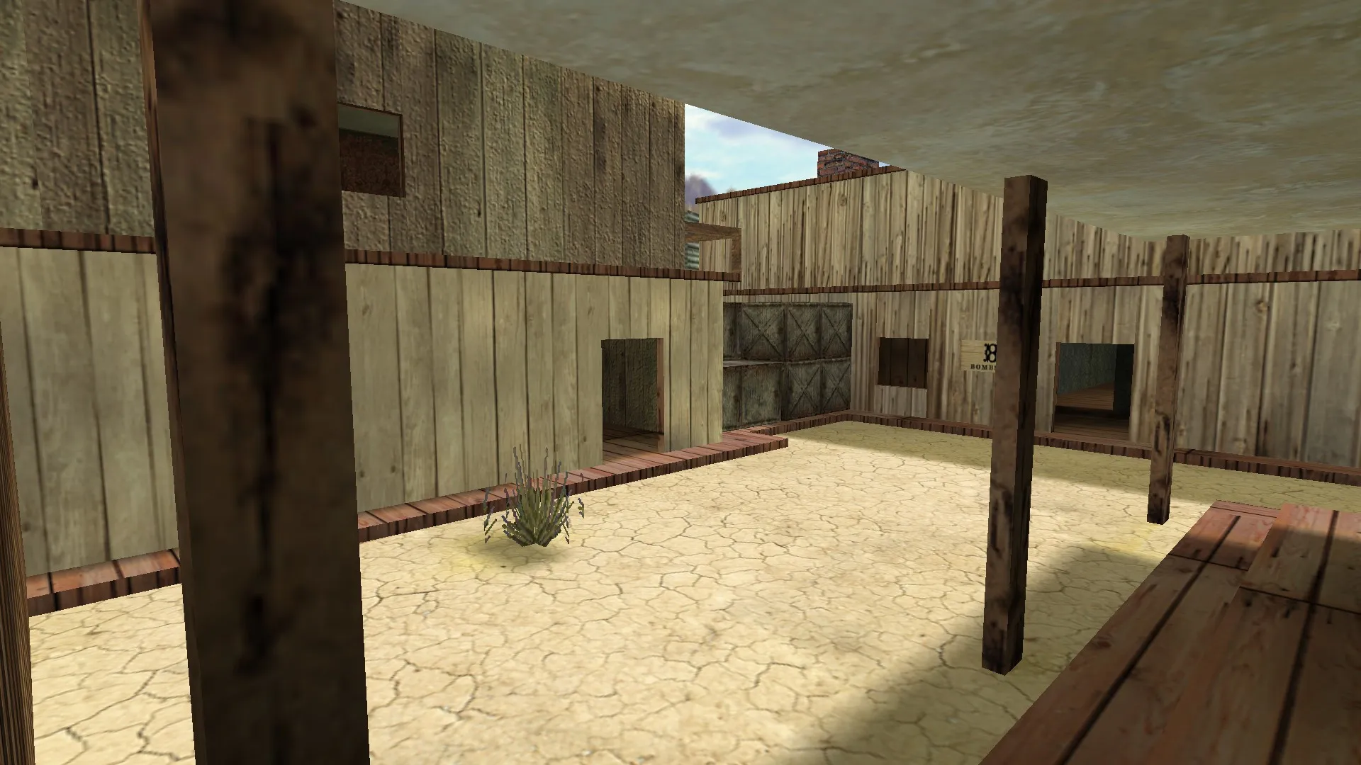 Скриншот  Карта de_wildywest для CS 1.6 - Тактический анализ и особенности