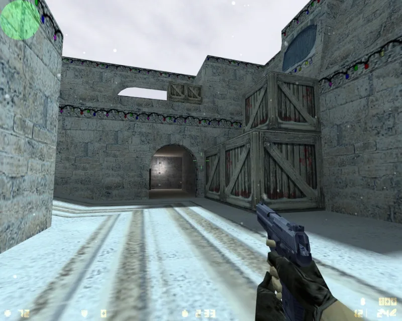 Скриншот  Карта de_xmas_dust для CS 1.6 - Сражения на зимних просторах