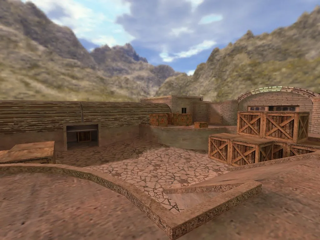 Скриншот  de_afghan — карта CS 1.6: тактика за Т и КТ, точки, .nav, оптимизация и сборка билда