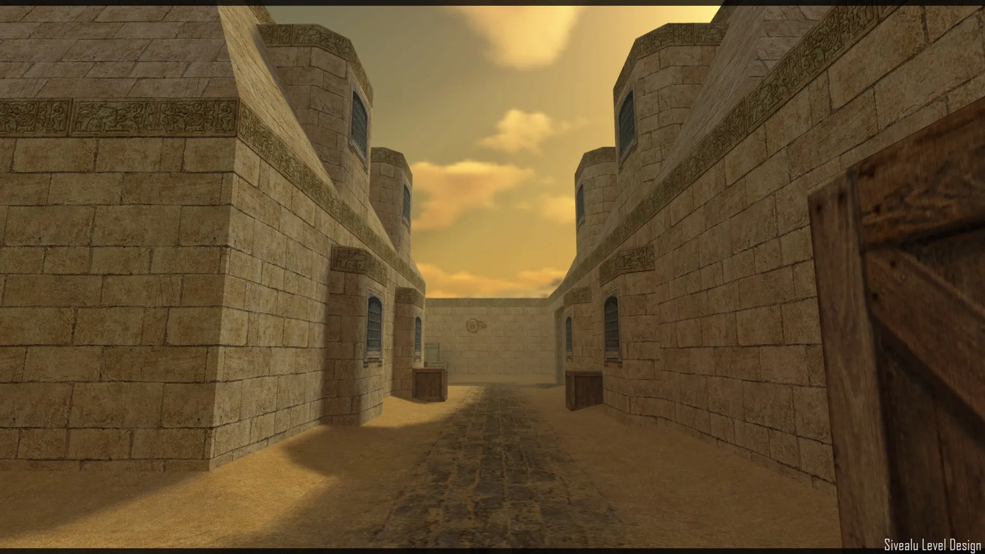 Скриншот  Карта de_fac_sandy_pro для CS 1.6: баланс сторон, точки, .nav для ботов и оптимизация wpoly/epoly