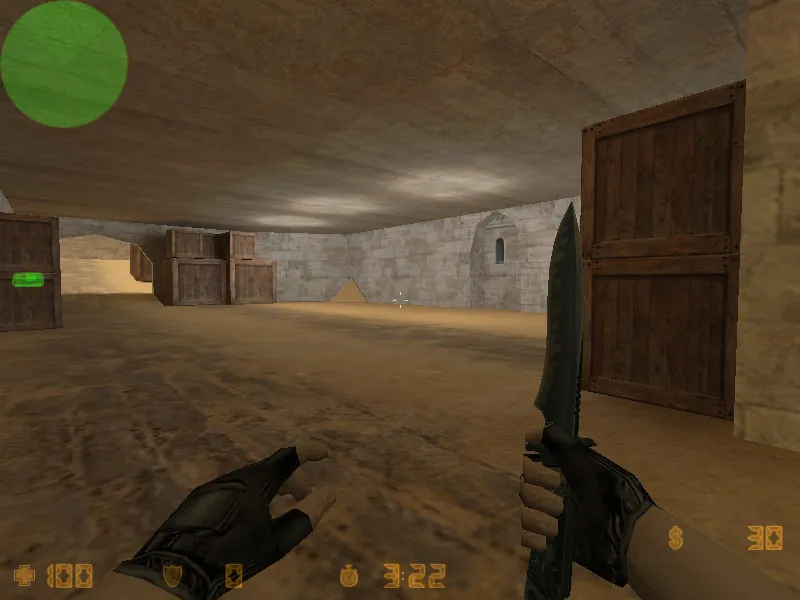 Скриншот  Карта de_fcs_2vs2 для CS 1.6: баланс сторон, точки, .nav для ботов и оптимизация wpoly/epoly