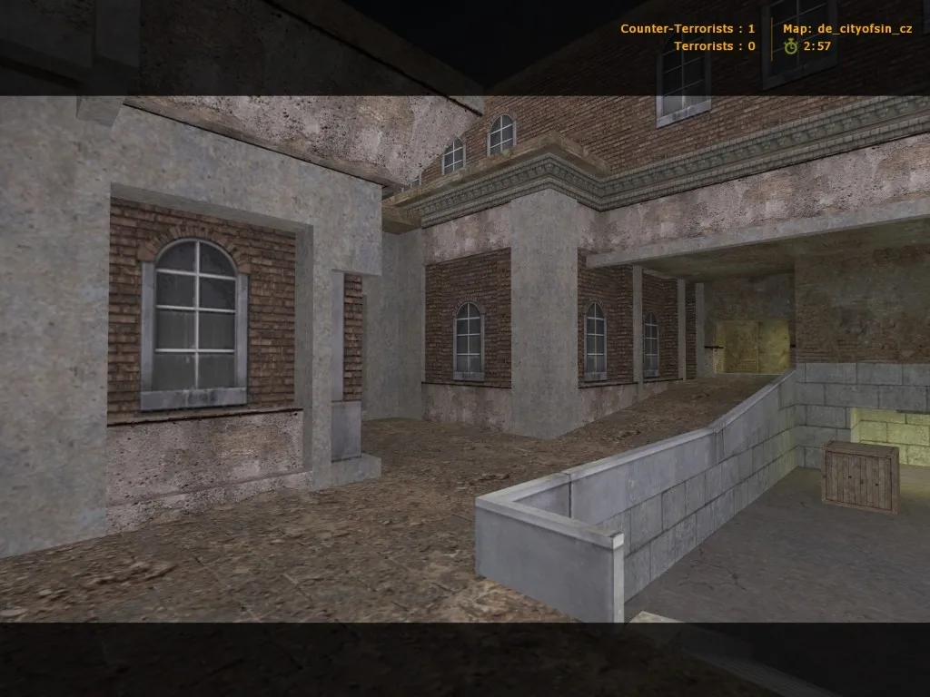 Скриншот  Карта de_cityofsin_cz для CS 1.6: точки, маршруты, баланс сторон, .nav для ботов и оптимизация