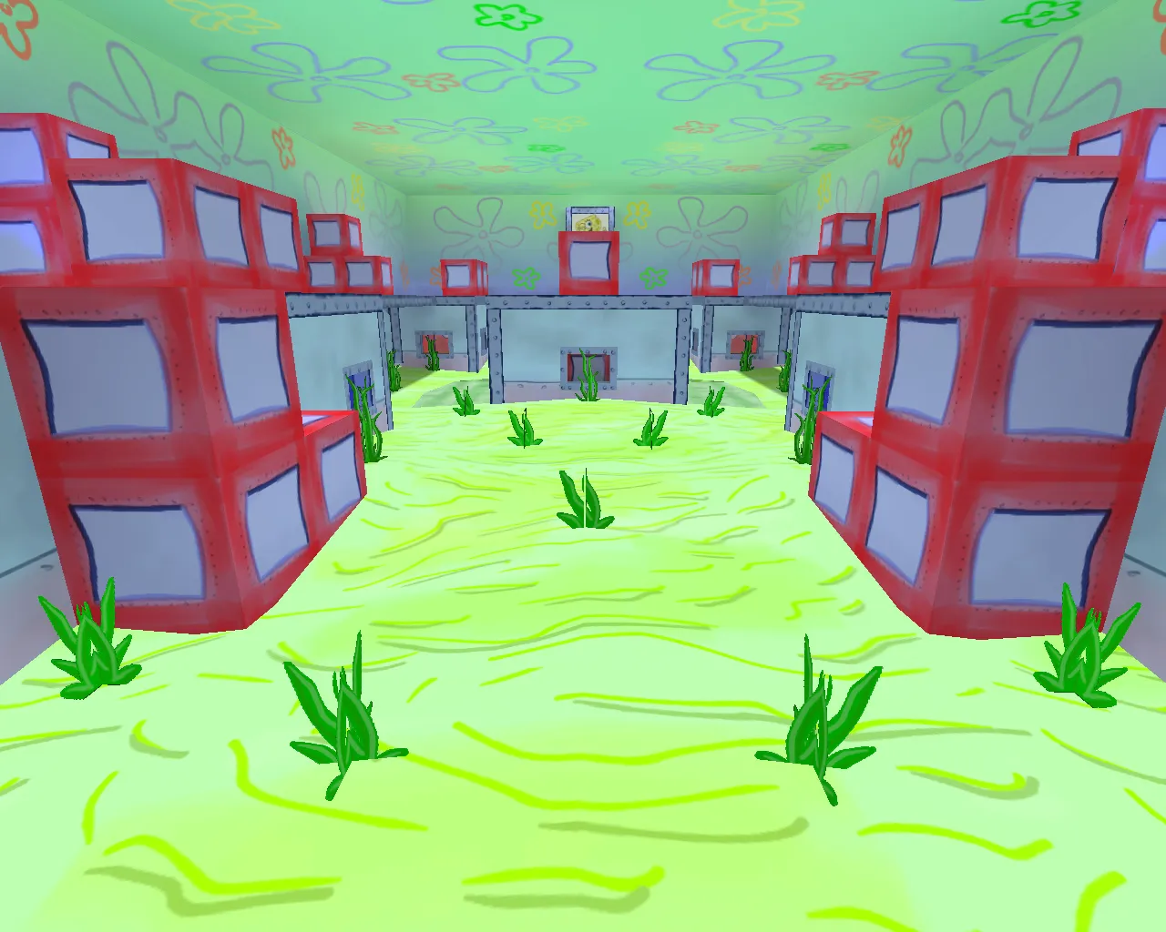 Скриншот  fy_spongebob для CS 1.6: быстрый раунд, точки под контроль и .nav для ботов