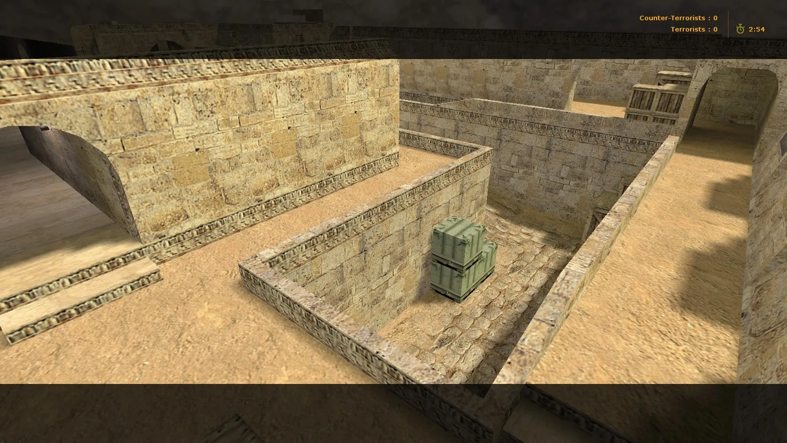 Скриншот  Карта de_dust_hruk для CS 1.6: баланс сторон, тактика точек, .nav для ботов и оптимизация