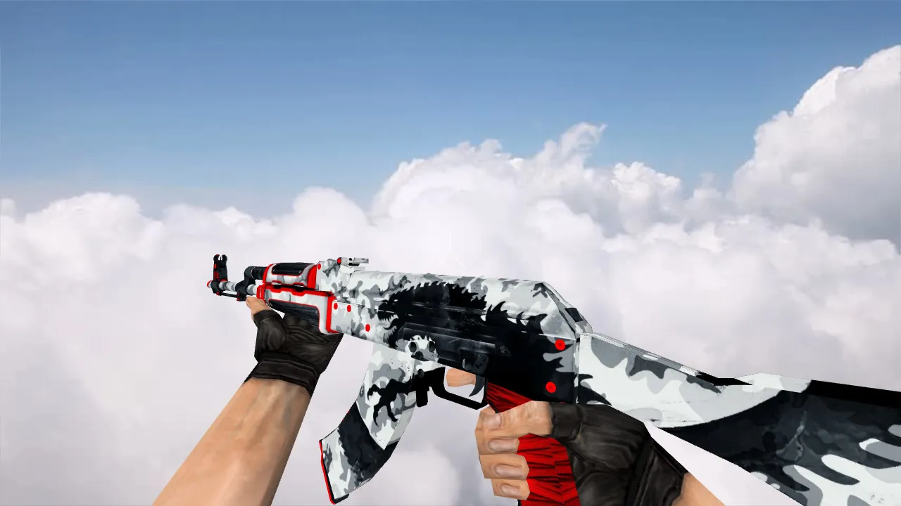 Скриншот Модель «AK-47 WarZilla Red Rage» для CS 1.6: v_, p_, w_ версии, звуки, анимация осмотра и норм текстуры