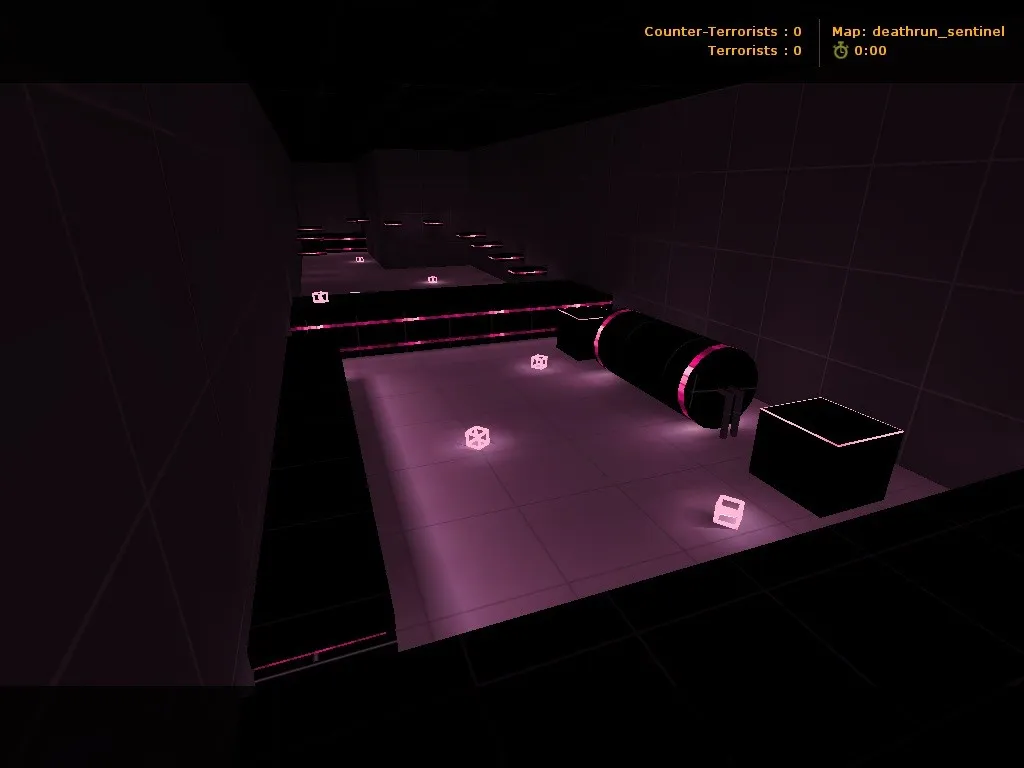 Скриншот  deathrun_sentinel для CS 1.6: тактика за CT/T, точки, .nav для ботов, оптимизация wpoly/epoly