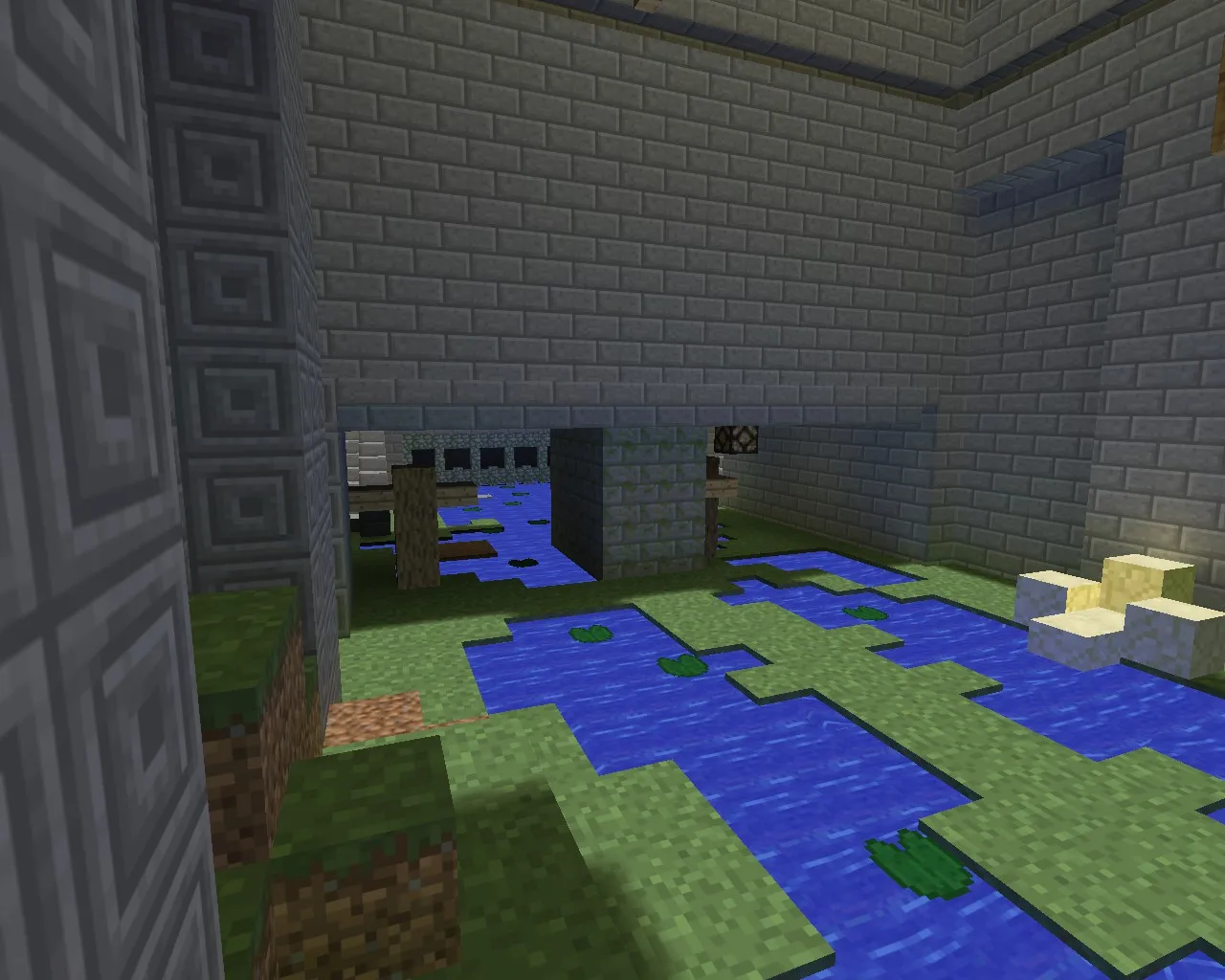 Скриншот  Карта de_aztec_minecraft для CS 1.6: точки, маршруты, .nav для ботов и оптимизация wpoly/epoly