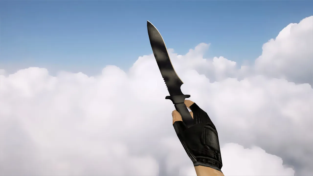 Скриншот Модель ножа «Классический нож | Сажа» v_knife p_knife w_knife для CS 1.6: звуки, анимация осмотра и текстуры
