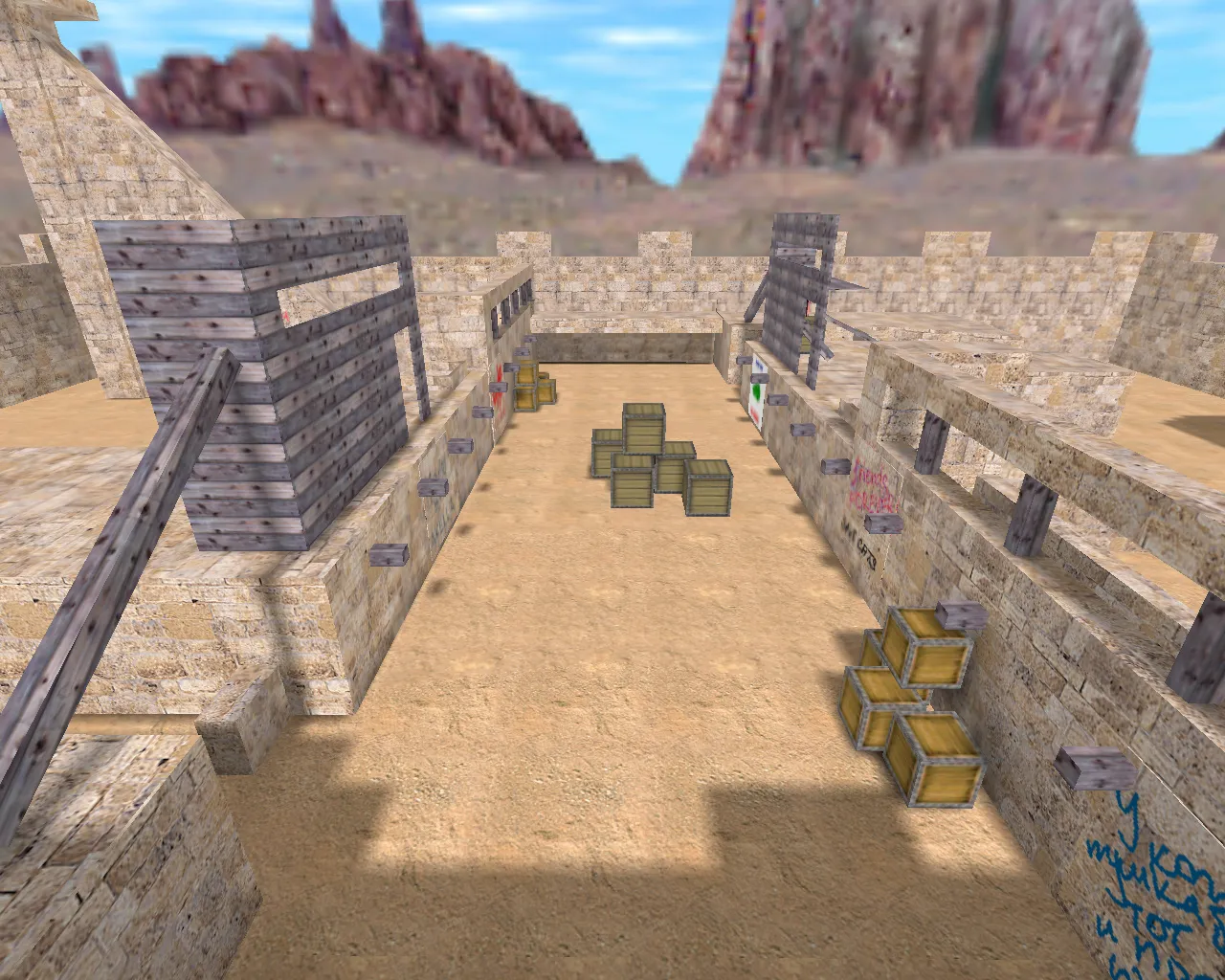 Скриншот  Карта cs_16fighter для CS 1.6: точки, раунды и настройка ботов