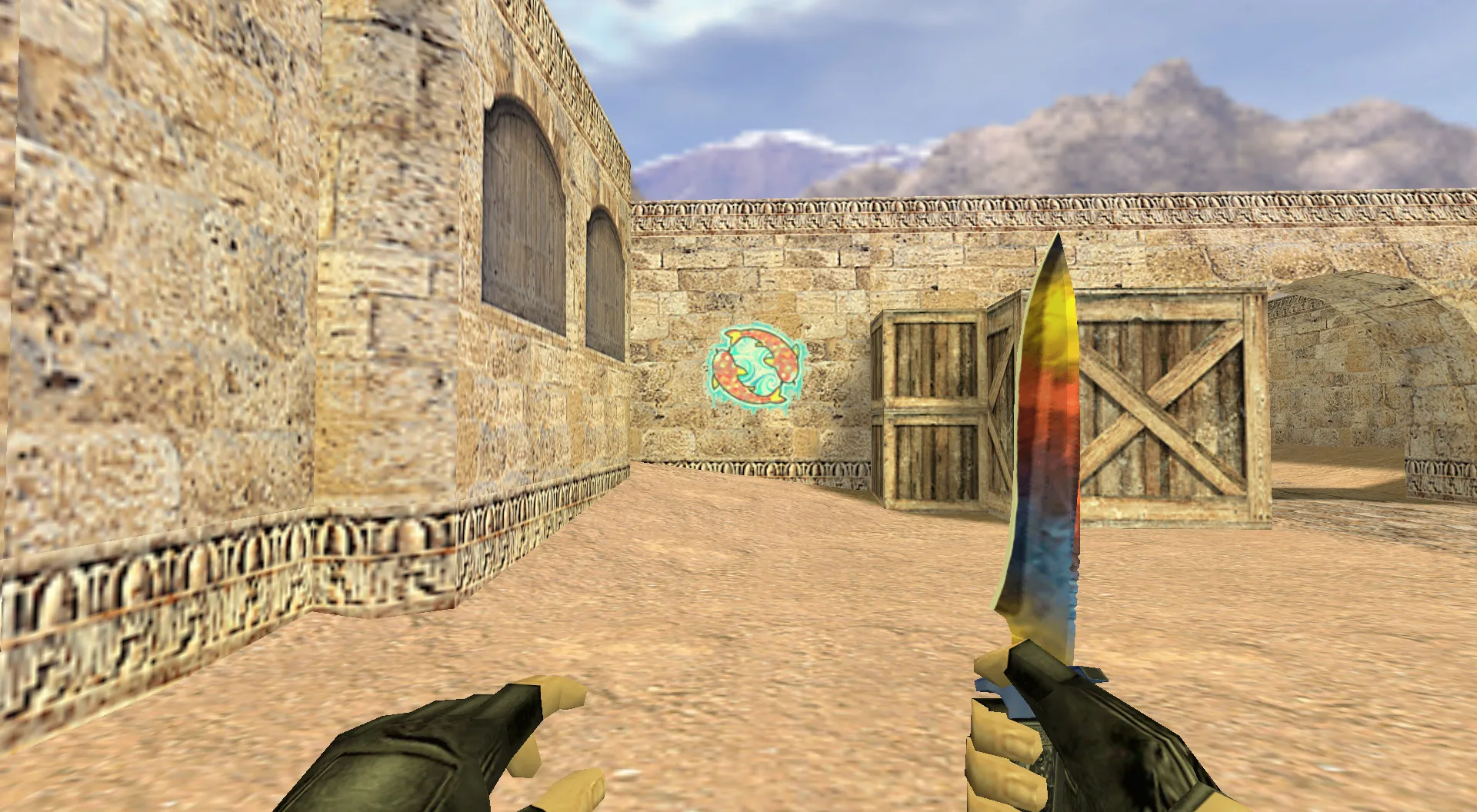 Скриншот  Граффити «Карпы-близнецы» для CS 1.6 - Уникальные скины и текстуры