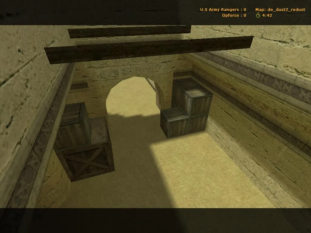 Скриншот Карта de_dust2_redust для CS 1.6: баланс сторон, точки, .nav для ботов и оптимизация
