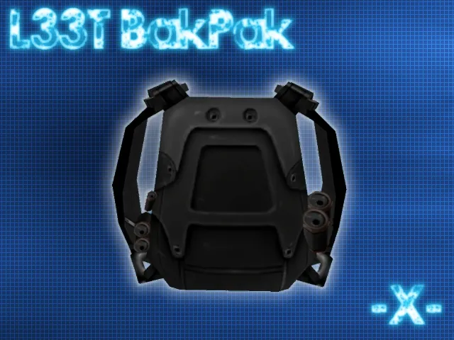 Скриншот Модель «L33T BakPak X» v_ для CS 1.6: p_ и w_ варианты, звуки, анимация осмотра, текстуры и настройка