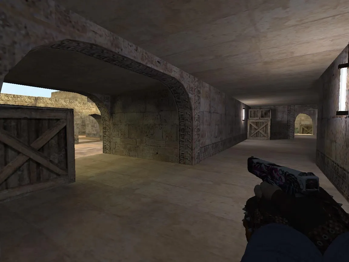 Скриншот  Карта de_dust_90 для CS 1.6: тактика, спавн, .nav, оптимизация и настройка сервера