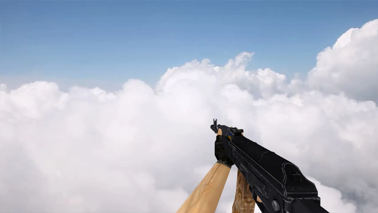 Скриншот Модель «AK-47 Ukrainka» v_ и p_ для CS 1.6: звуки, анимация осмотра, текстуры, установка без вирусов
