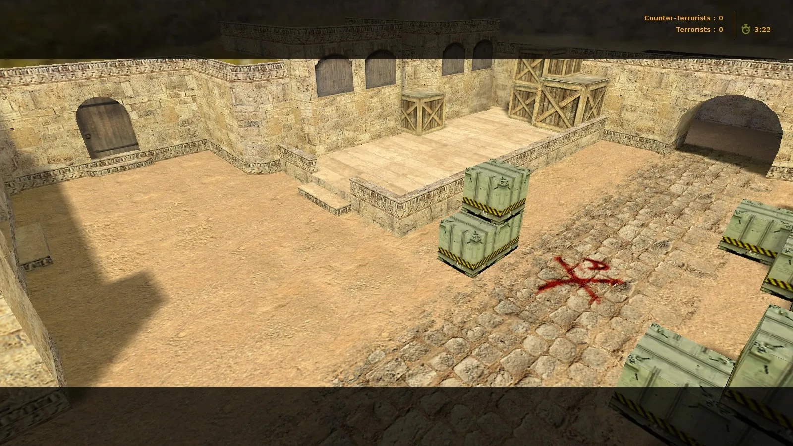 Скриншот  Карта de_dust_hruk для CS 1.6: баланс сторон, тактика точек, .nav для ботов и оптимизация