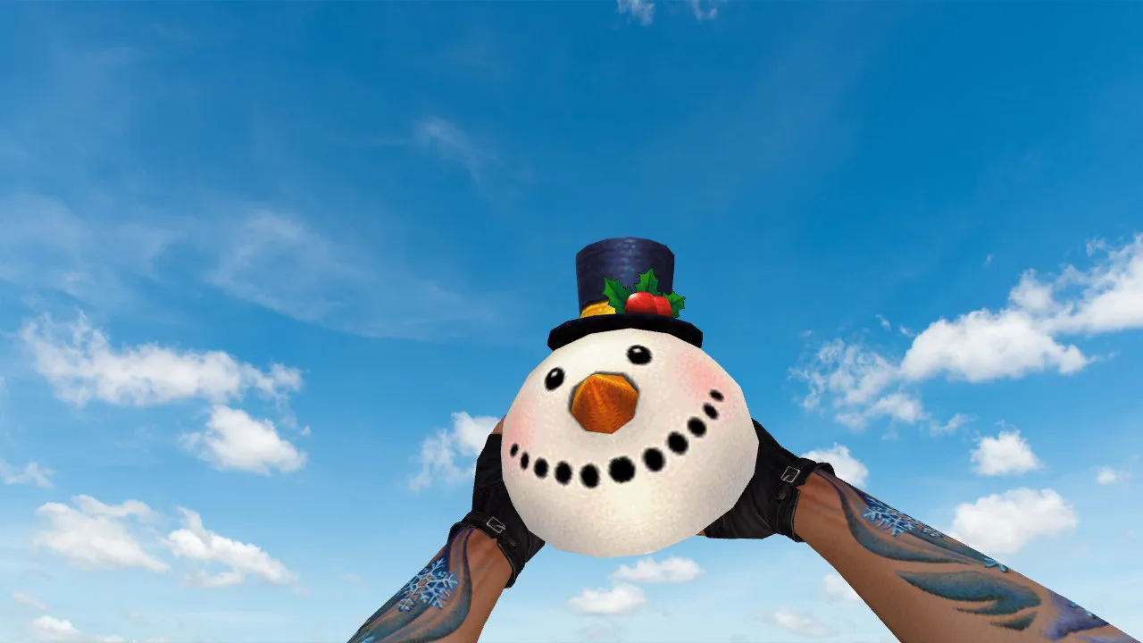 Скриншот Модель «Weird Snowman Grenade» (v_, p_, w_) для CS 1.6: звук, анимация осмотра и качество текстур