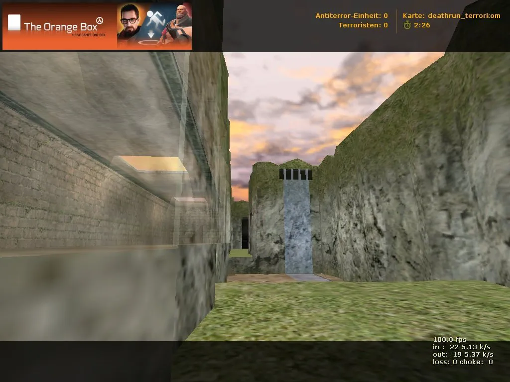 Скриншот  deathrun_terrorkom — карта Deathrun для CS 1.6: точки, маршруты, .nav и оптимизация