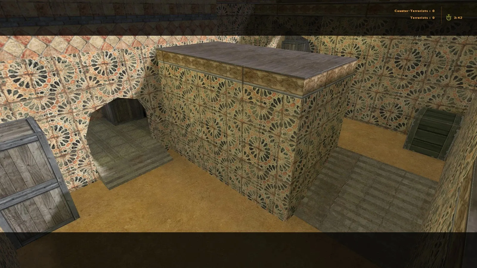 Скриншот  Карта de_heroes для CS 1.6: баланс сторон, точки, .nav для ботов, оптимизация wpoly/epoly