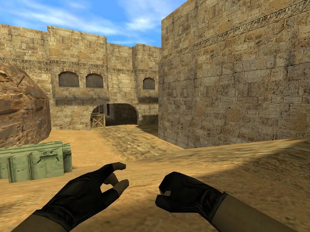Скриншот de_dust2_mini_bruxos — мини-карта Dust2 для CS 1.6: точки, раунды, bot .nav и оптимизация