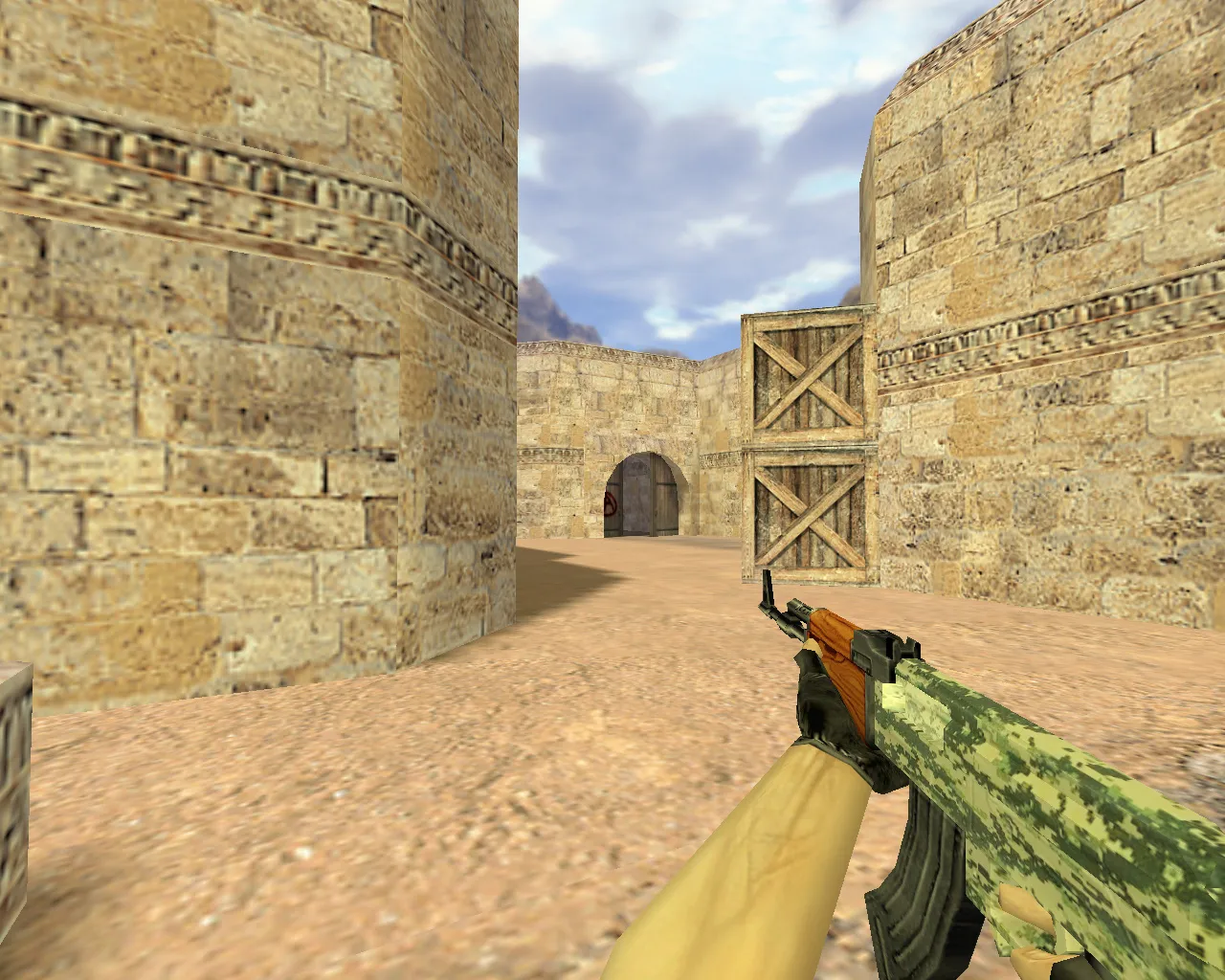 Скриншот Модель АК-47 Лесной камуфляж для CS 1.6 - Скачай сейчас