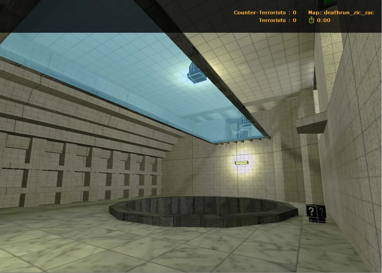 Скриншот  deathrun_zic_zac — карта deathrun для CS 1.6: ловушки, раунды, точки для CT и T