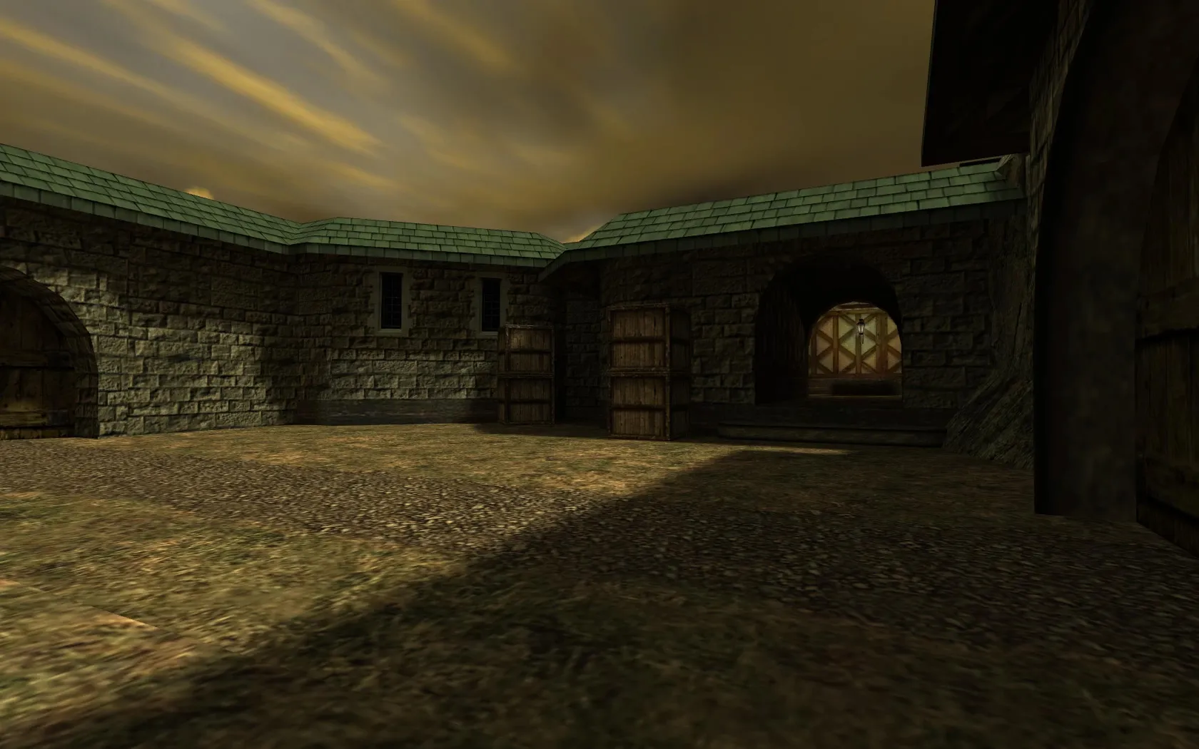 Скриншот  Карта de_dust2_storm для CS 1.6: баланс сторон, точки, .nav для ботов, оптимизация wpoly/epoly