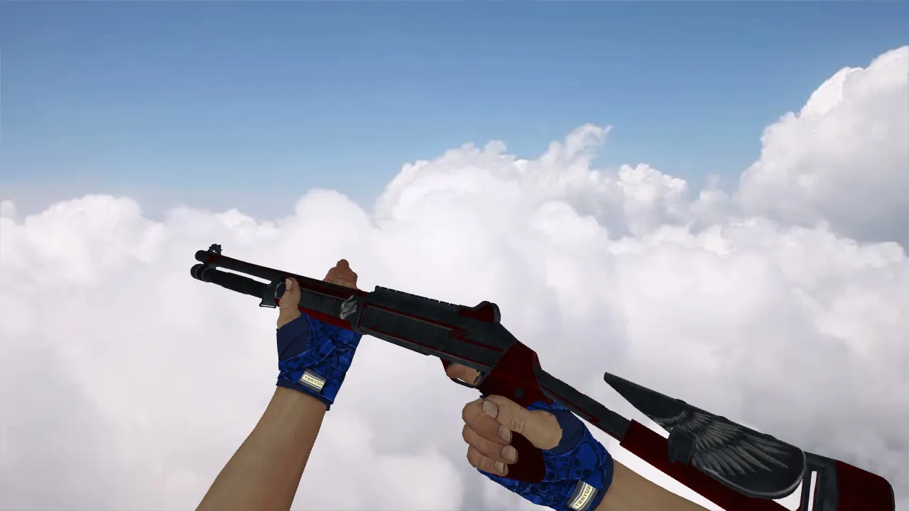 Скриншот  Пак моделей оружия «Hand Wraps Cobalt Skulls Pack» для CS 1.6: v_ p_ w_ модели, звуки, анимация осмотра и текстуры