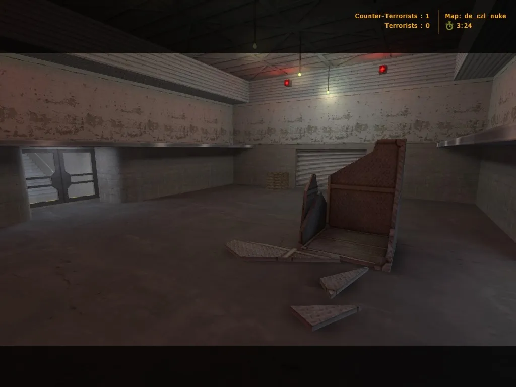 Скриншот  Карта de_czl_nuke для CS 1.6: точки, маршруты за CT/T, .nav для ботов, оптимизация wpoly/epoly